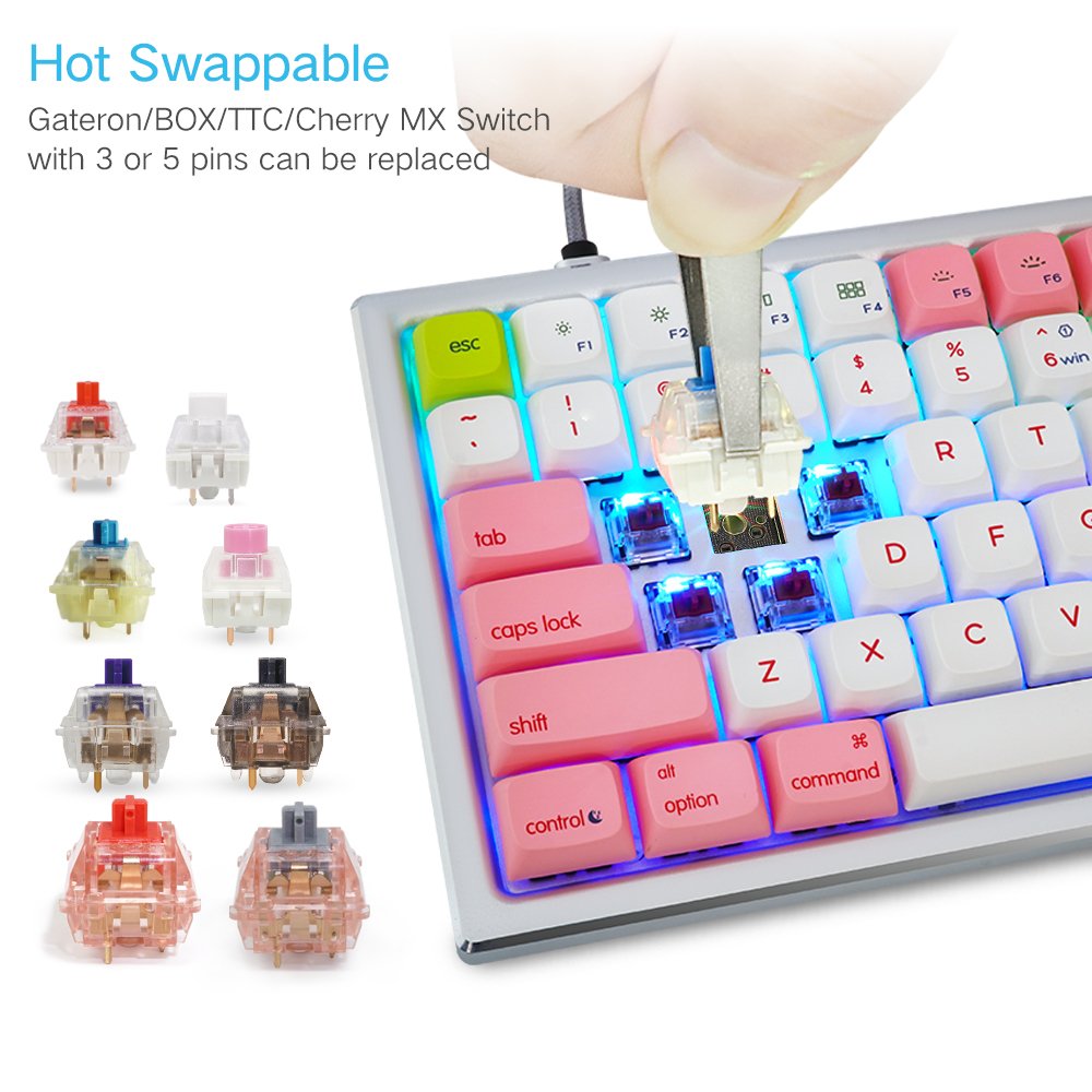 SKYLOONG 2022 new model Lite gasket 84 key gaming mechanical keyboard mechanical keyboard aluminum optical switch GK84 SK84 AK84