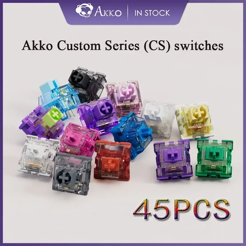 Wholesale AKKO mechanical keyboards switch cream yellow blue hot swap 3Pin linear switches fast triggering CS series