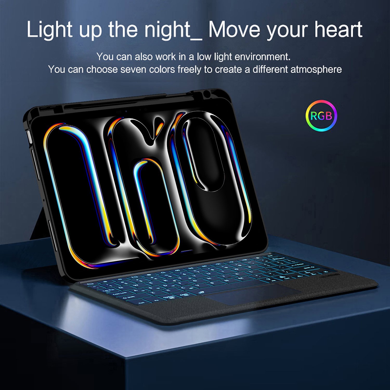 Tablet Wireless Backlight Magic Keyboard Case For ipad pro 2024 tablet with keyboard Slim Magnetic Cover With Touchpad Trackpad