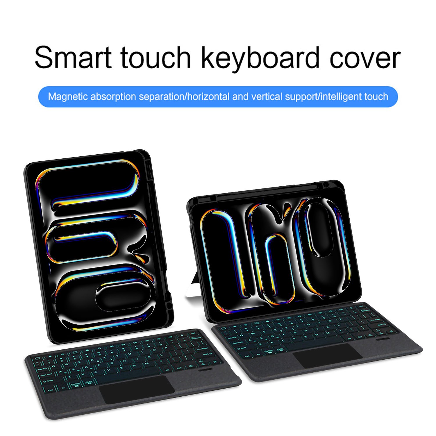 Tablet Wireless Backlight Magic Keyboard Case For ipad pro 2024 tablet with keyboard Slim Magnetic Cover With Touchpad Trackpad