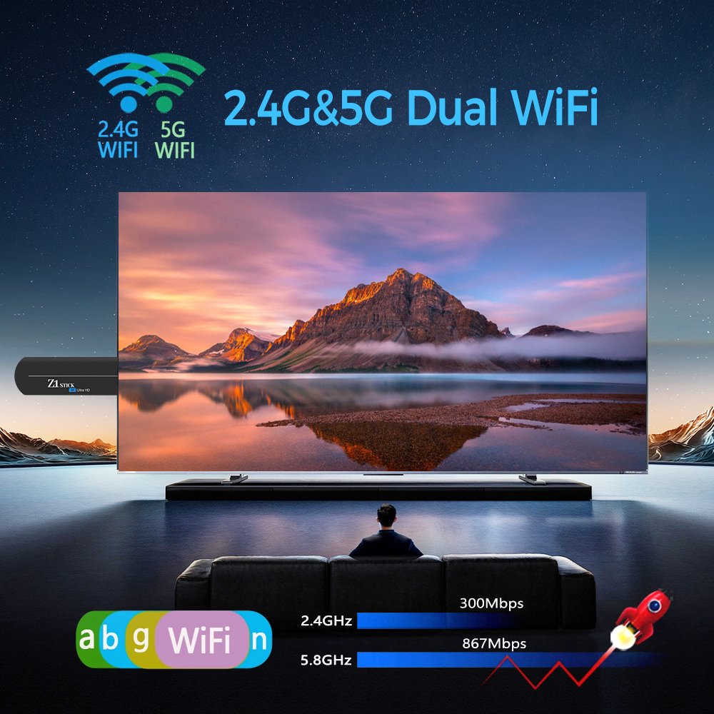 GYS Z1 Stick Android TV Dongle 2 4g 5g Wifi Allwinner H313 Set Top Box Smart TV stick 4k android TV Voice Control
