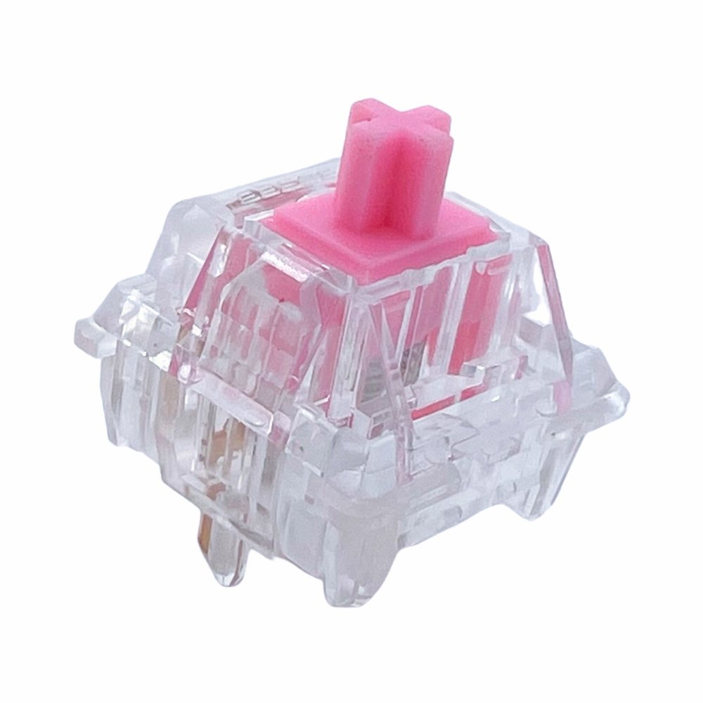 TECSEE Custom Linear Keyboard Switches Metal Stem Mechanical 5 pin Pink Honey Peach Keyboard Switches