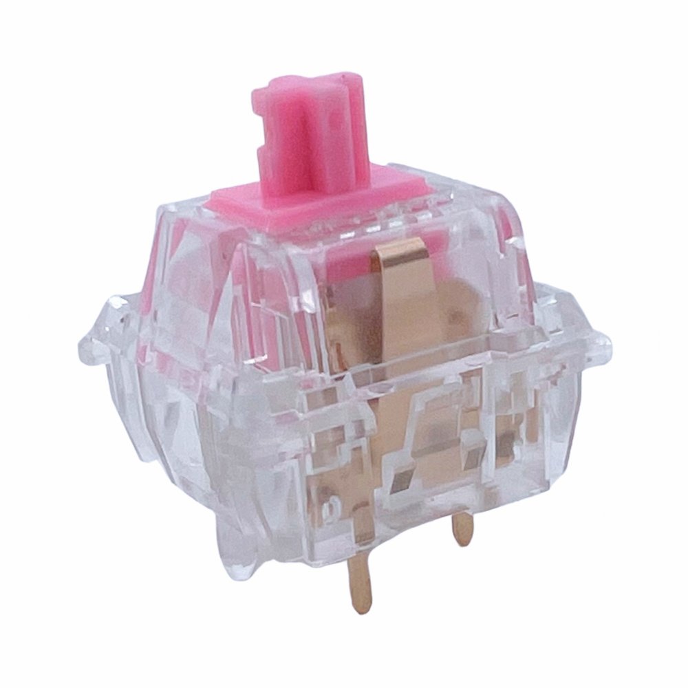 TECSEE Custom Linear Keyboard Switches Metal Stem Mechanical 5 pin Pink Honey Peach Keyboard Switches