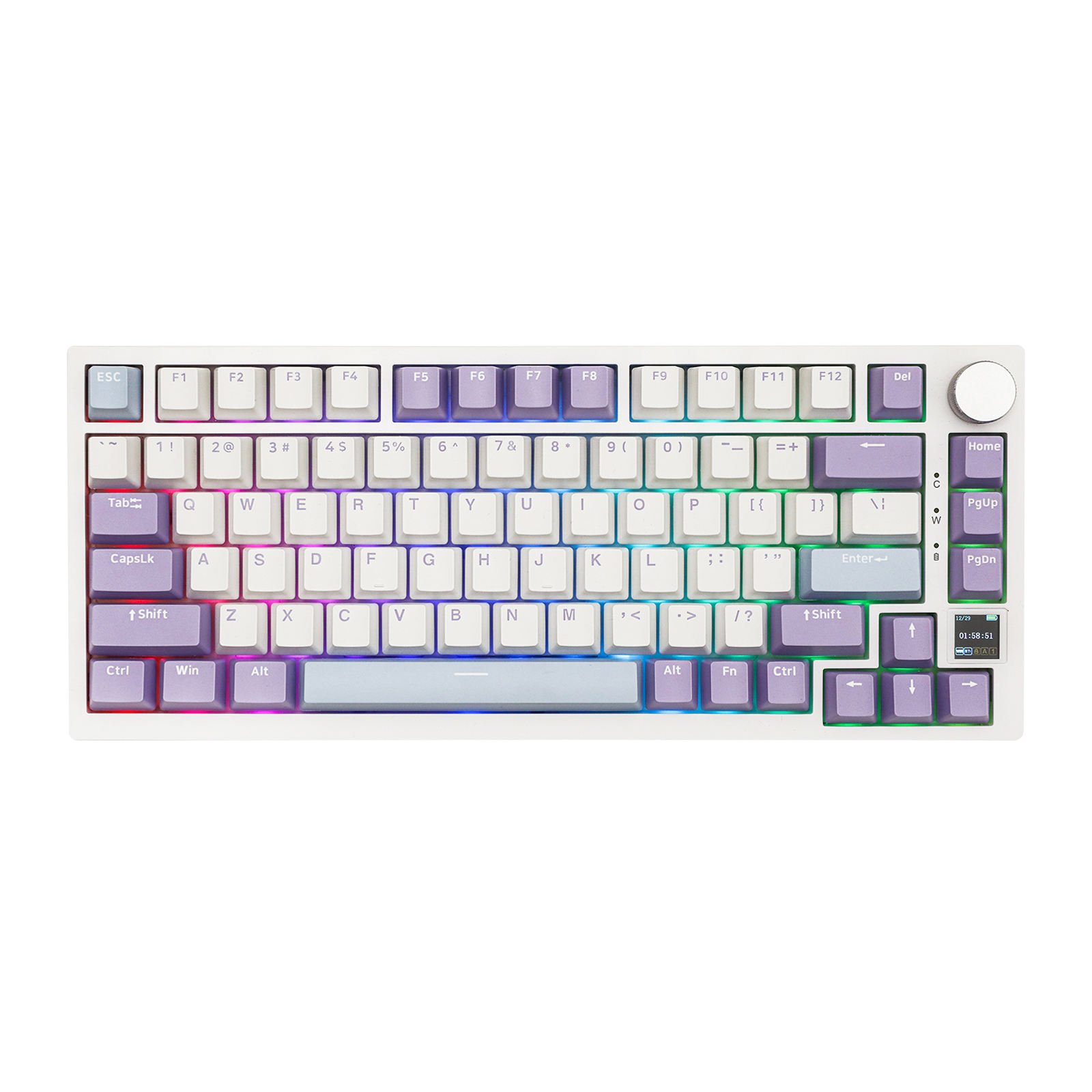 Ajazz AK820Pro RGB Tri-Mode Gaming Gasket Mechanical Wireless Keyboard With TFT Display USB Interface for Desktop