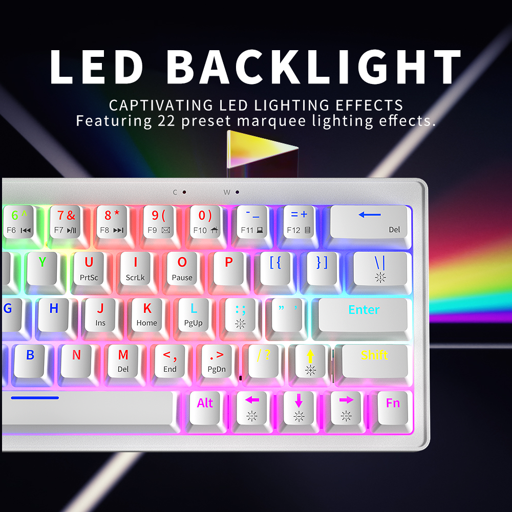 63 Keys 2.4G hot swapple RGB wireless customizable mechanical gaming keyboard OEM