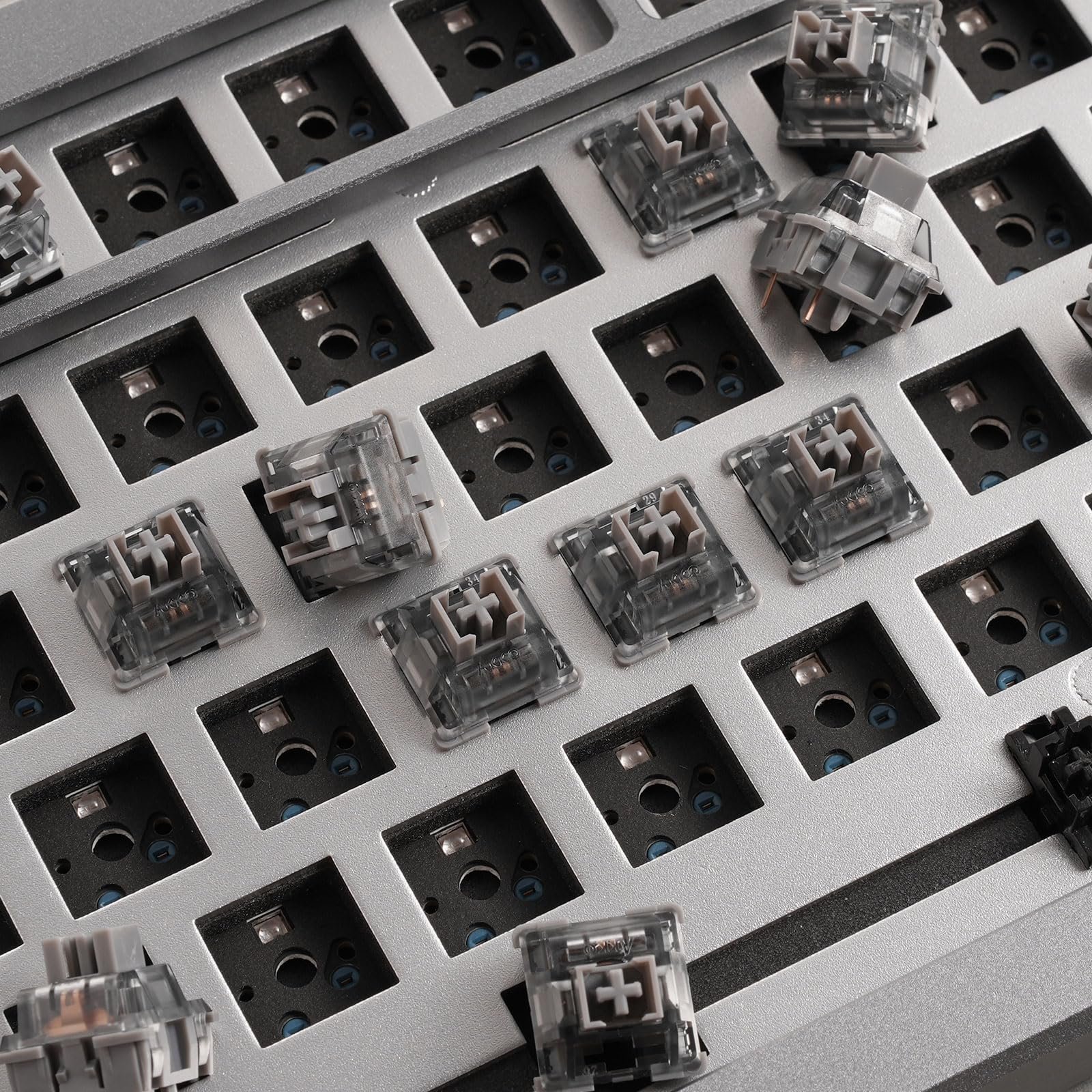 45 Pieces/Box Akko V3 Pro Silver Switches with Dustproof Stem 5 Pin 40gf Linear Switch for DIY Keyboard Switches