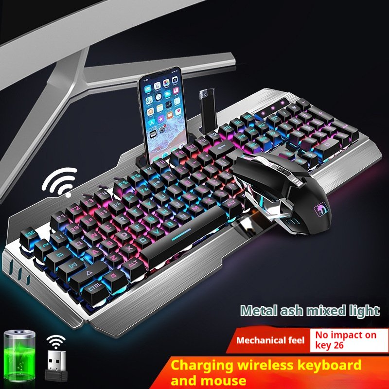 Xinmeng 670 Wireless Charging Keyboard and Mouse Combo Game Luminous Keyboard and Mouse Combo