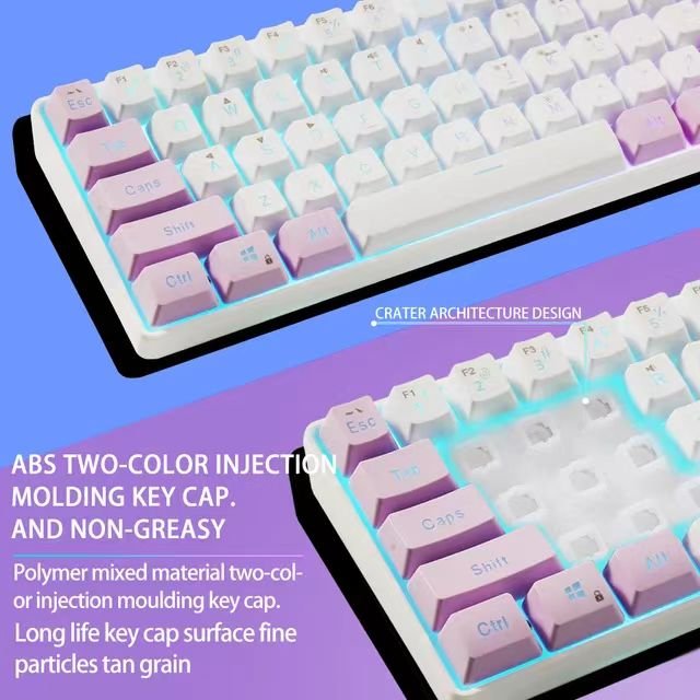 mini keyboard wired 61 keys RGB 60 percent keyboard gaming keyboard