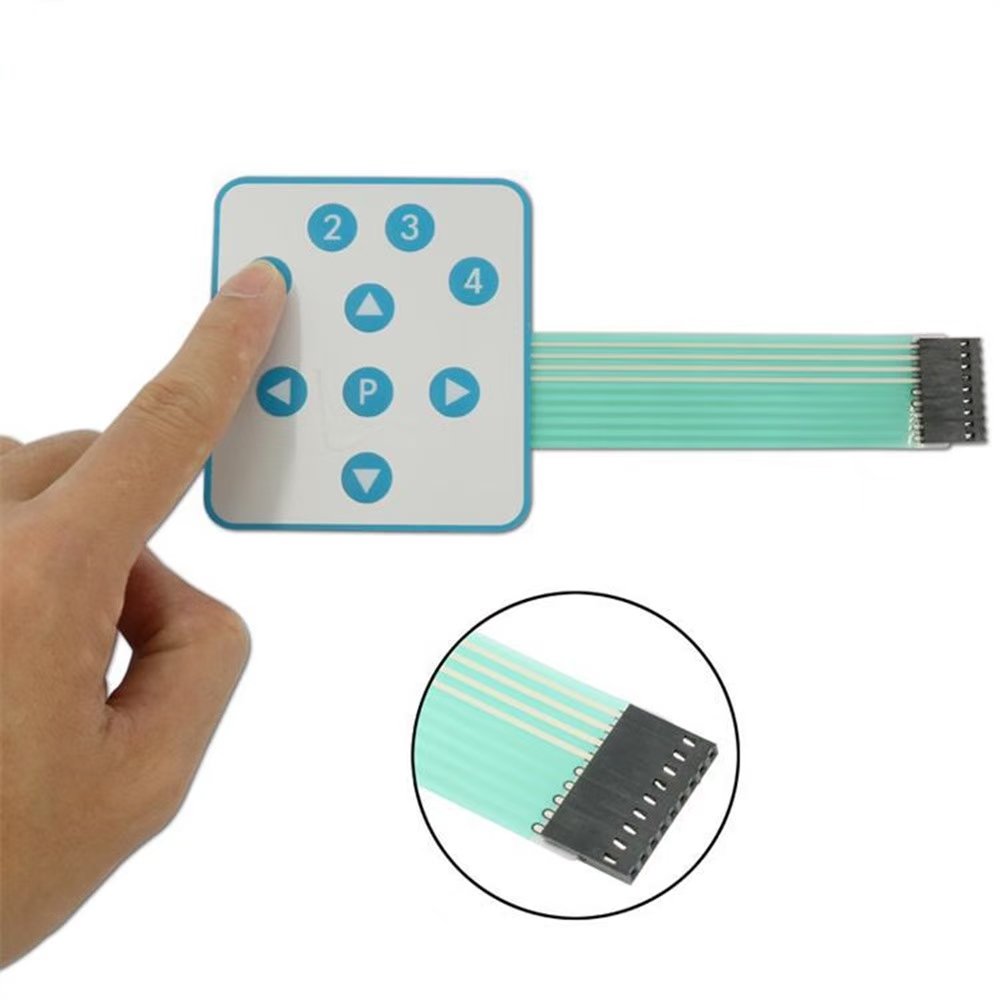 Custom Membrane Switches Inverter Film Switch Control Panels with Embossed Button Silicone and Metal Keypad Flexible Keyboard