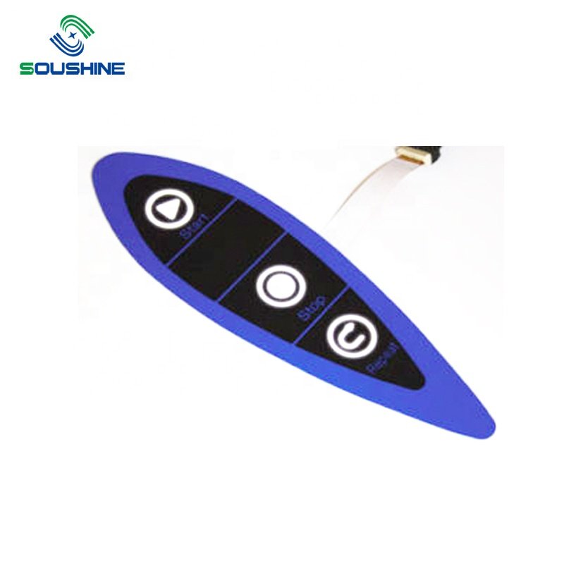 Embossed On-Off Push Button Membrane Keyboard Switch Panel for Telecommunication Equipment
