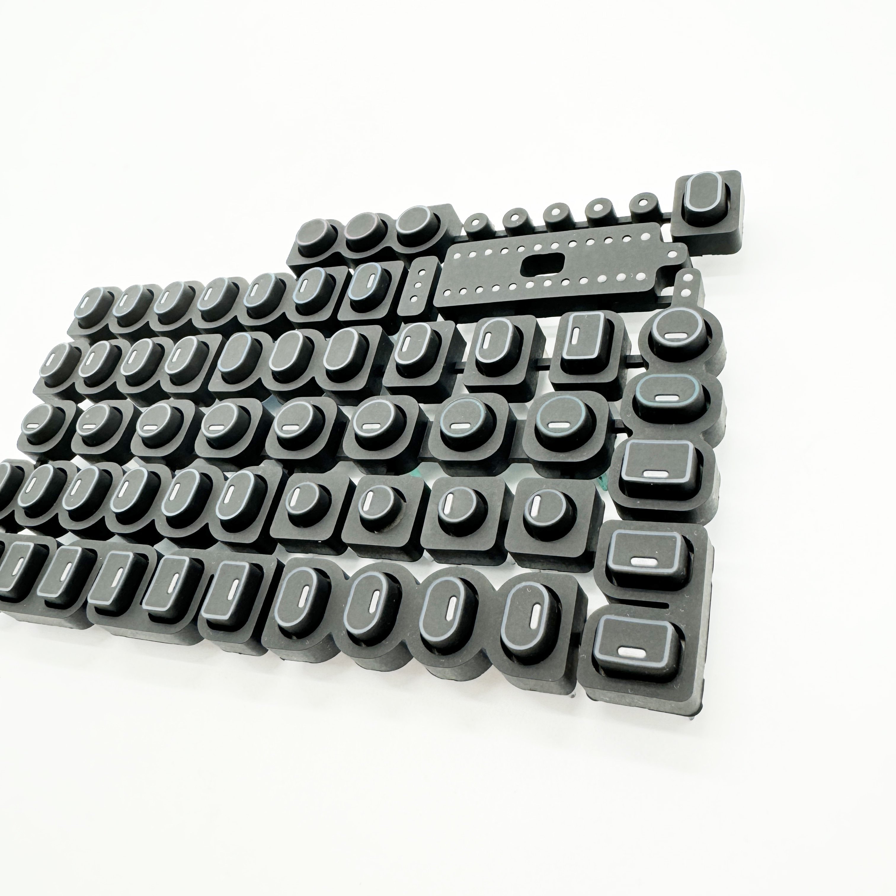 OEM ODM.New product radium engraving transparent buttons, professional custom silicone rubber keyboards/keypads