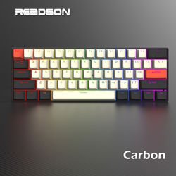 Promotion Hot swappable Wired Mini 60% 63 Keyboard multi-color keycaps Mechanical Keyboards with Silent sponge