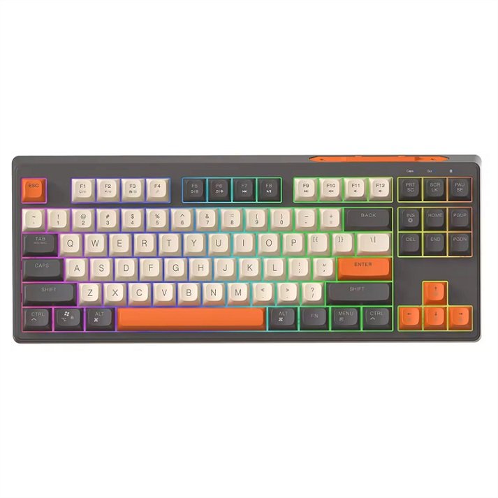 2.4Ghz Wireless USB Type C Gaming Mechanical Keyboard 87 Keys RGB backlit Programmable Keyboard