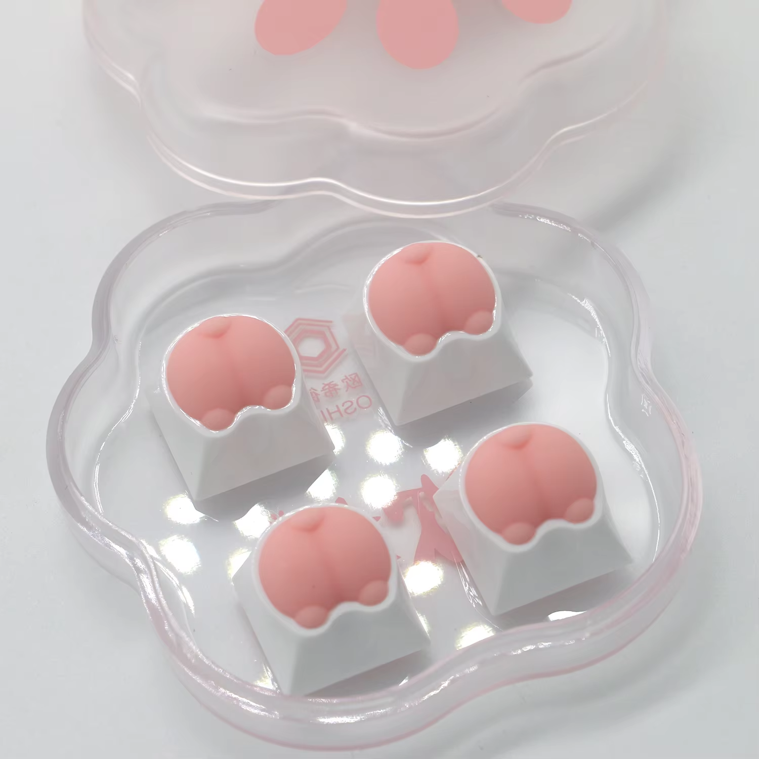 Wholesale New Design Cat Paw Keycap Custom Silicone 3D Printing Keycap Buttons Key Cap for Mechanical Gaming Keyboard Cat Keycap