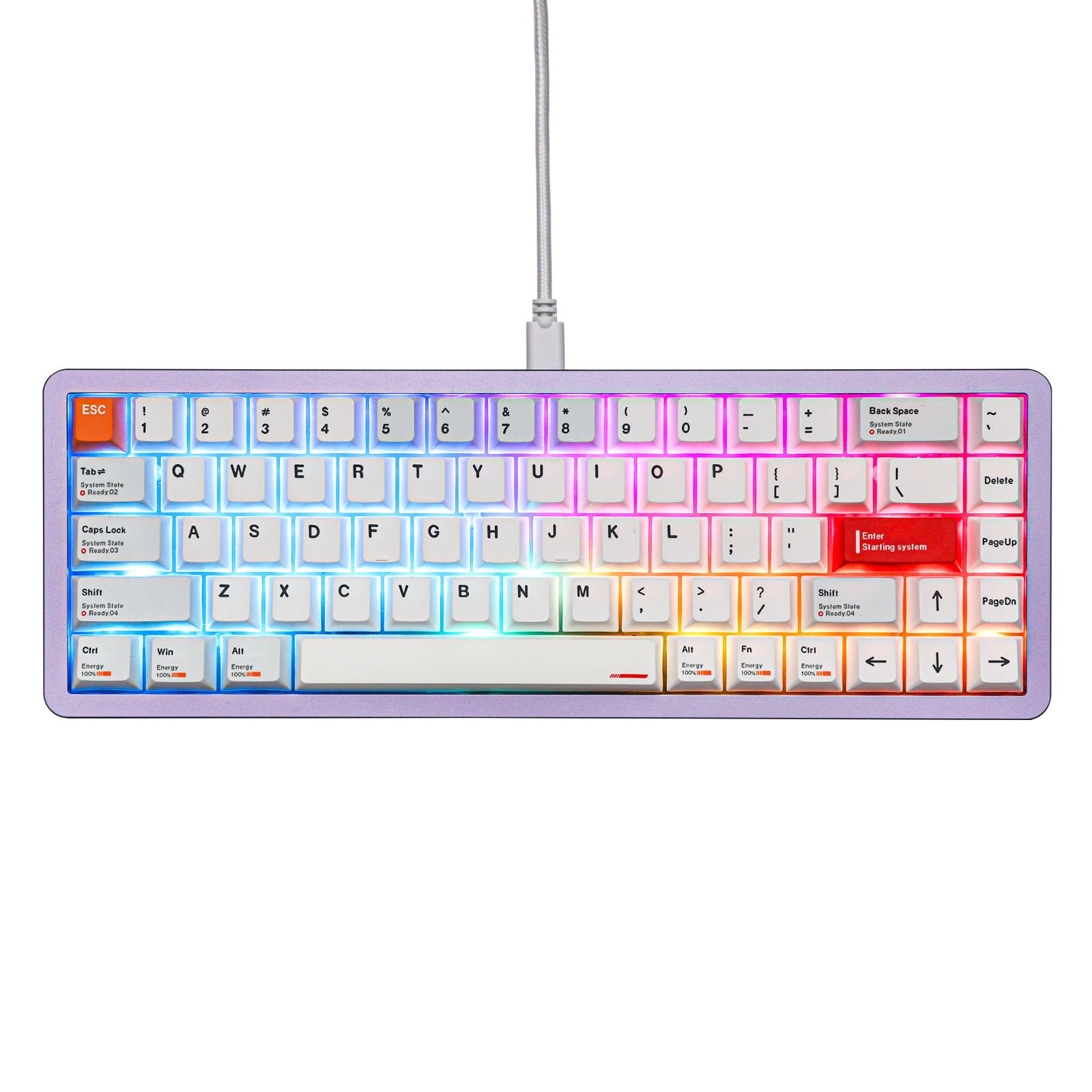 OEM Everglide AE68 65% Top Mount Gaming Type-C Wired Keyboard magnet switch keyboard Rapid Trigger Keyboard