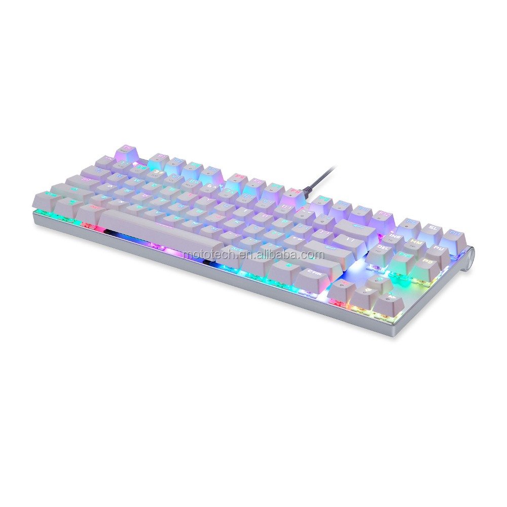Motospeed TKL 87-Key Wireless BT Mechanical Keyboard with Backlit Mechanical Gaming Keyboard Blue Switch For Computer