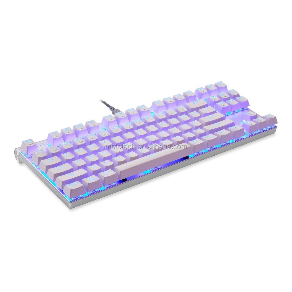 Motospeed TKL 87-Key Wireless BT Mechanical Keyboard with Backlit Mechanical Gaming Keyboard Blue Switch For Computer