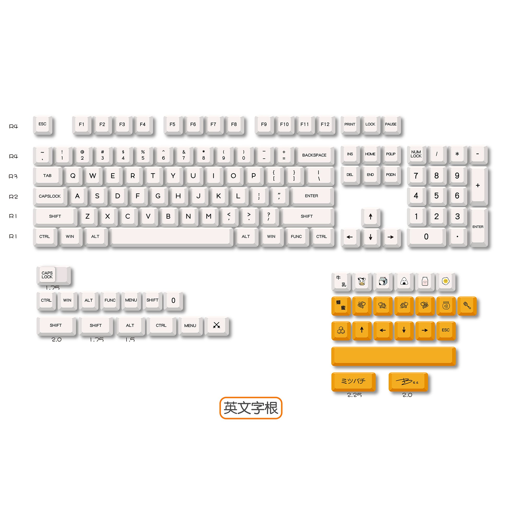 Factory customized PBT dye sub Keycaps for gaming mechanical keyboard caps kit multi-colored XDA OEM MDA CHERRY profile keycap