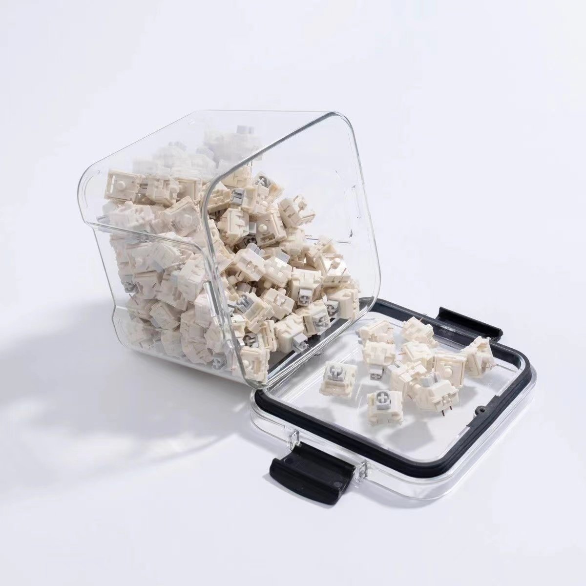 Wholesale Transparent Anti-corrosion Moisture-Proof Stackable Seale Mechanical Keyboard Keycaps And Switch Storage Box