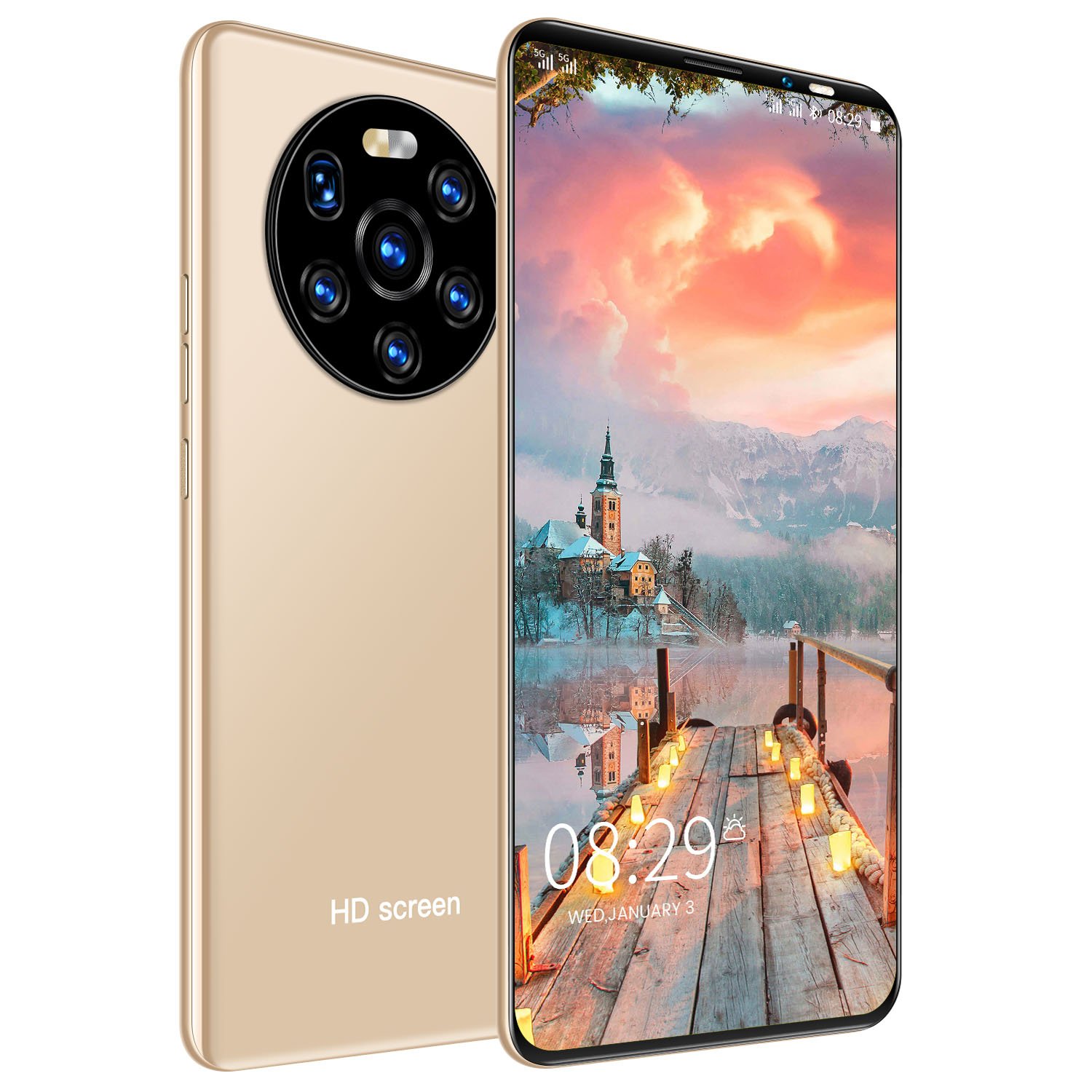 HSDF-Mate50 Pro 16GB+1TB phones mobile 5G android13 MEMORY 5.8 inch HD Screen Dual SIM Deca Core 1tb mobile phone
