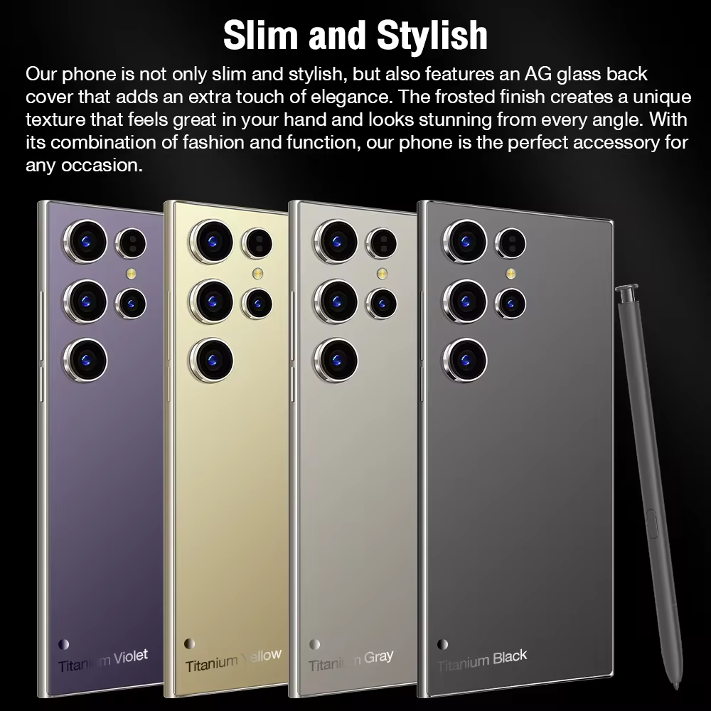 Factory original S24 Ultra 7.3HD+ Full Screen 8GB+512GB Camera 72MP+108MP magnetic wireless charger Mobile Phone