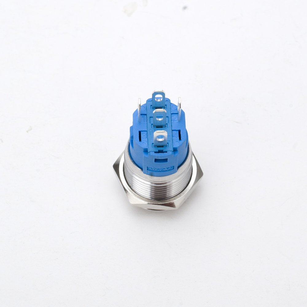 metal push switch button on off push button illuminated led latching/momentary HJS22A2 22mm metal push button