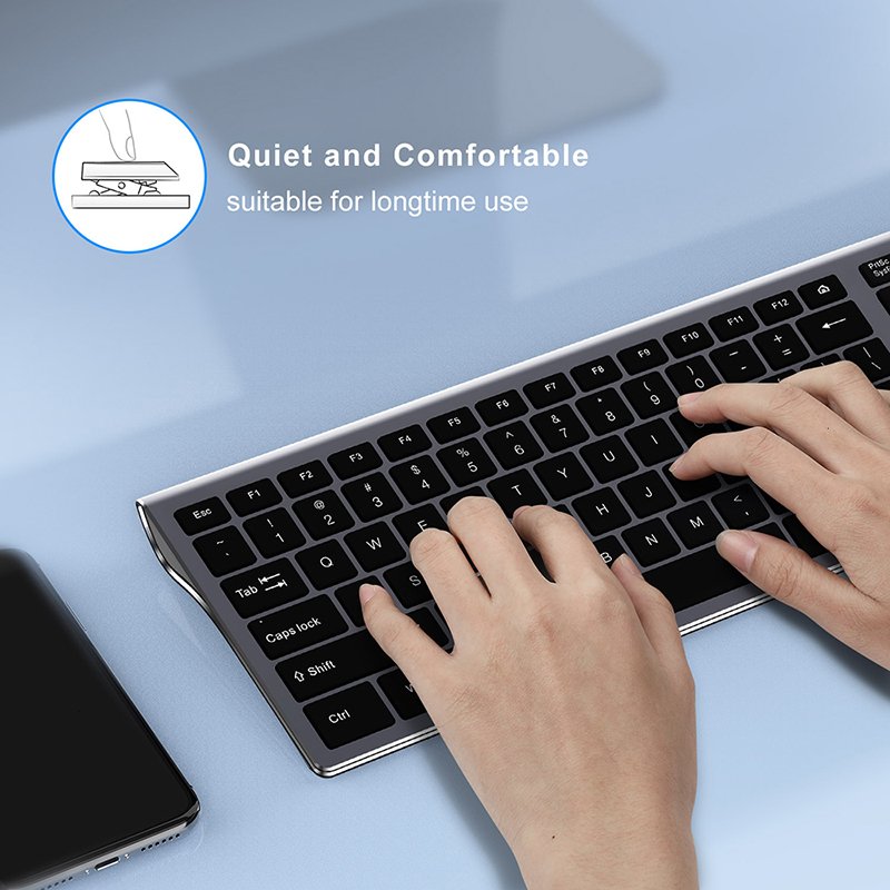 Full Size 109 Keys Wireless keyboard 2.4GHz Wireless Laptop Scissors Switch Keyboard for Windows Mac I.OS