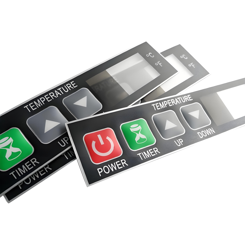 Tactile Membrane Keyboard Light Touch Keypad Switch for Microwave with Metal Dome Contact Made from Flexible Metal Material