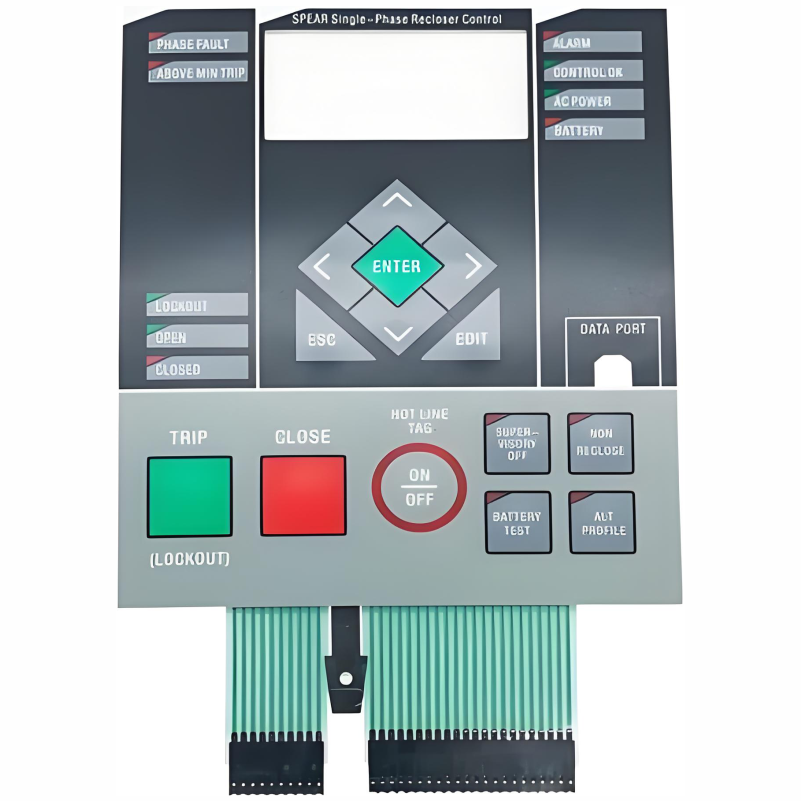 Tactile Membrane Keyboard Light Touch Keypad Switch for Microwave with Metal Dome Contact Made from Flexible Metal Material