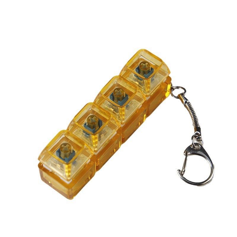 2/3/4 Keys Mechanical Keyboard Switch Keychain Keycap Tester Switches Key Chain With LED Light & Relieve Stress Keyboard