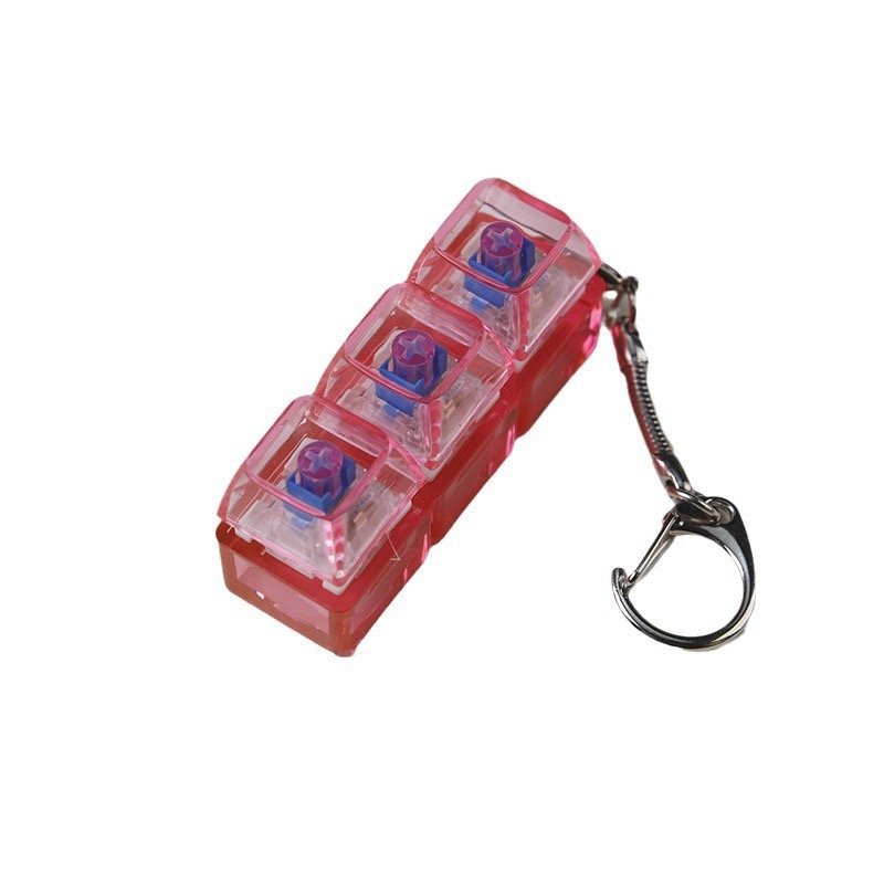 2/3/4 Keys Mechanical Keyboard Switch Keychain Keycap Tester Switches Key Chain With LED Light & Relieve Stress Keyboard