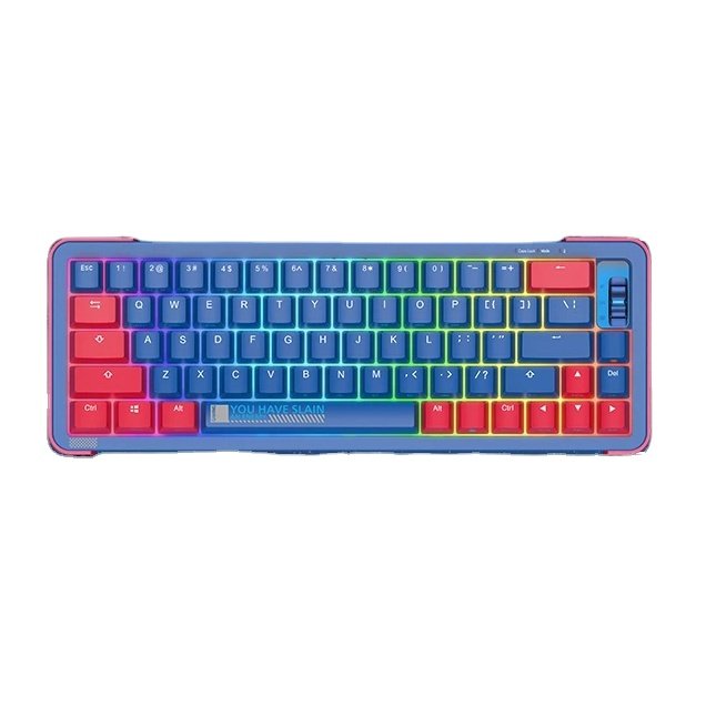 ROYALAXE Y68 Customization Wireless Mechanical Keyboard Hot swappable Wired Dual Mode Wireless Keyboard RGB Backlit