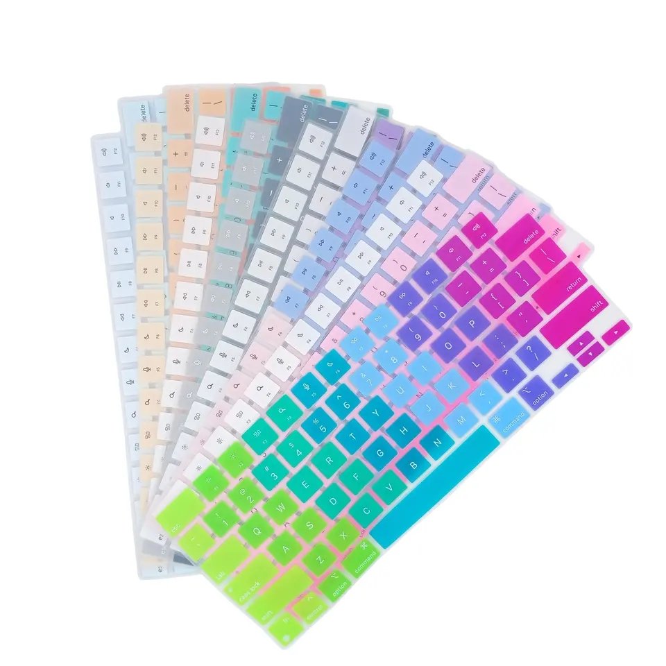 Arabic Russian German Italian Spanish Silicone Keyboard Cover for MacBook 13 15 inch A1466 A1369 A1278 A1286 A1502 A1425 A1398