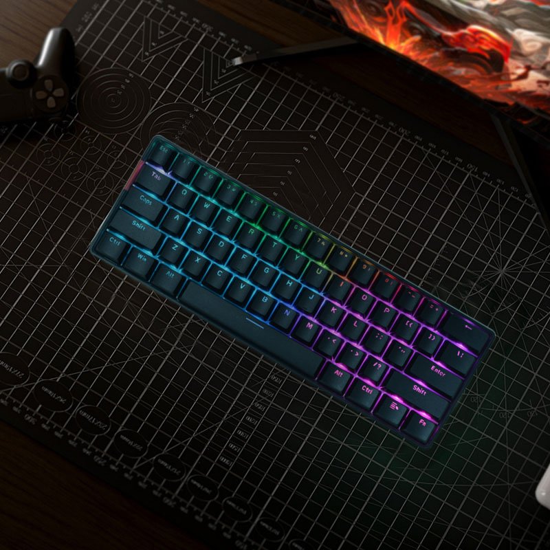 OEM Red Switch Wired Type C Hot Swappable RGB Backlit Color Lighting for Computer DIY Trading Mechanical Gaming Keyboard