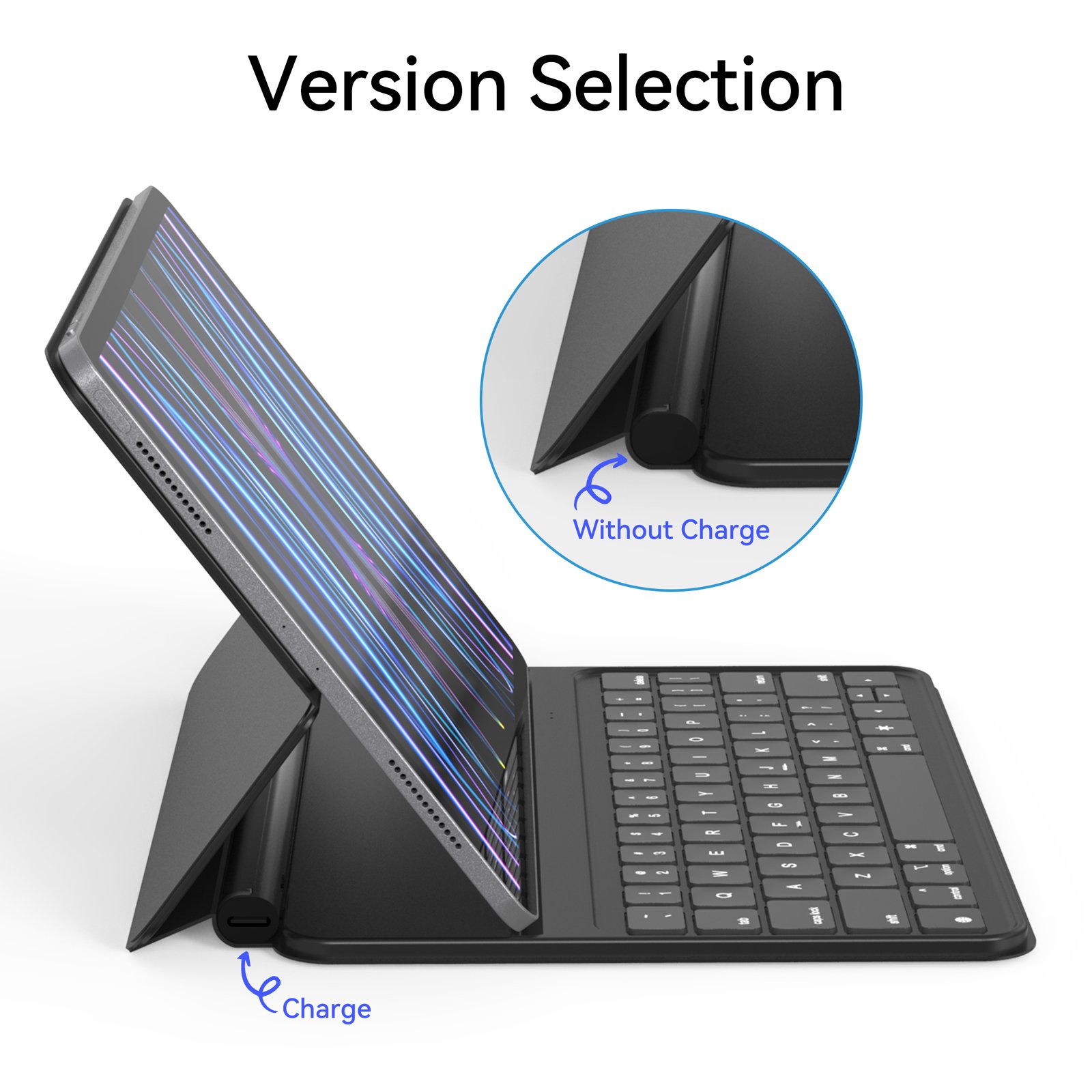 2024 Newest Hot Selling Wireless Smart Connector Magnetic Case With Pencil Trackpad Touchpad Keyboard for i Pad Air Pro 11 inch