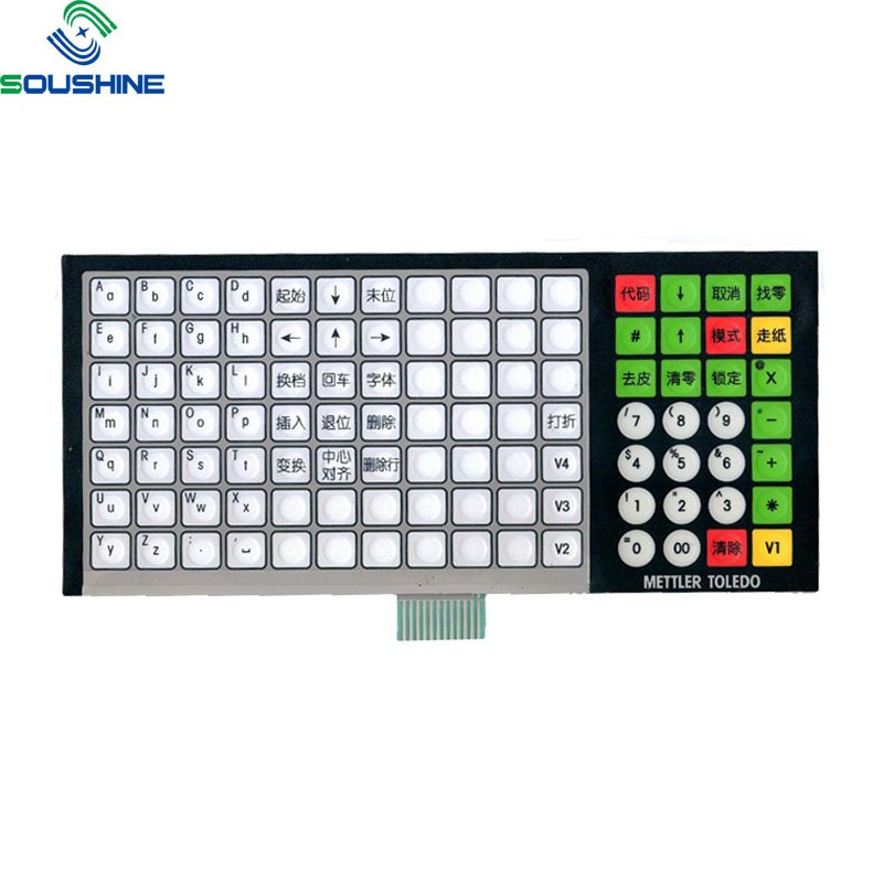 Capacitive Keypad Membrane Switch With Panel Overlay Polycarbon On Off Push Button Led Membrane Switch Panel