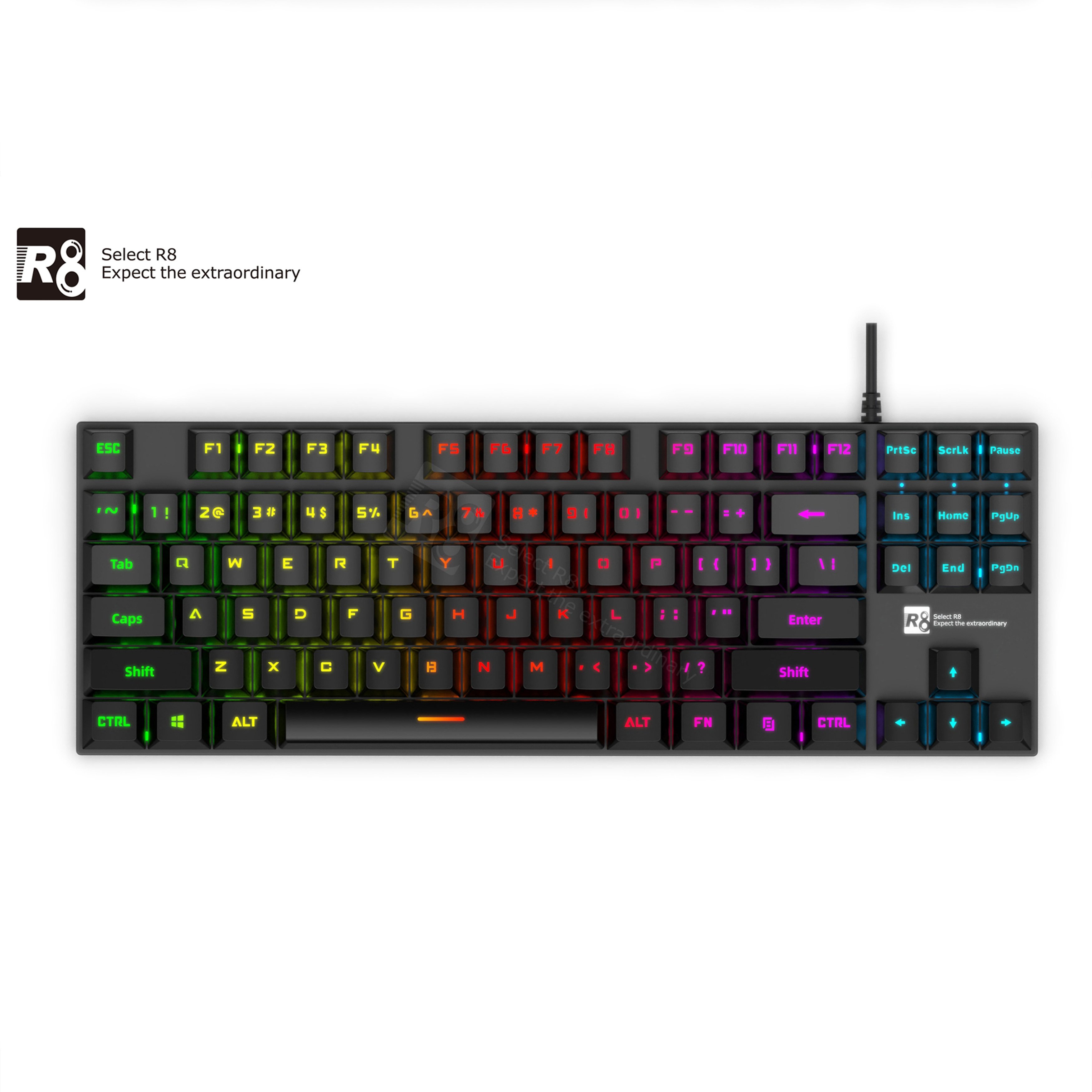 Factory Hot Selling Custom 87 Keys Multiple Axis Available Wired Mechanical Gmaing Keyboard RGB Teclado For Desktop Laptop