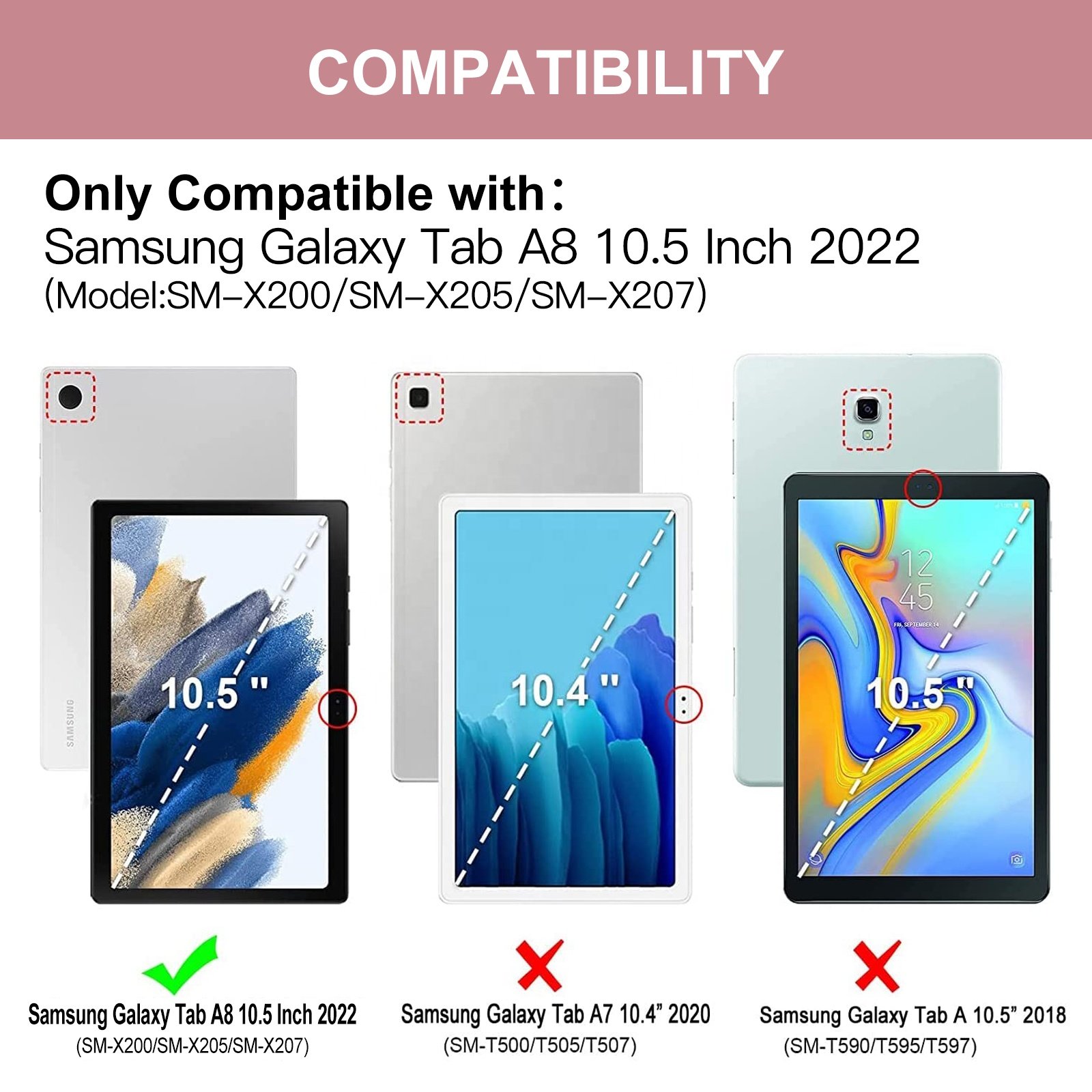 Shockproof Smart 10.5 Inch Tablet Case Shockproof For Samsung A8