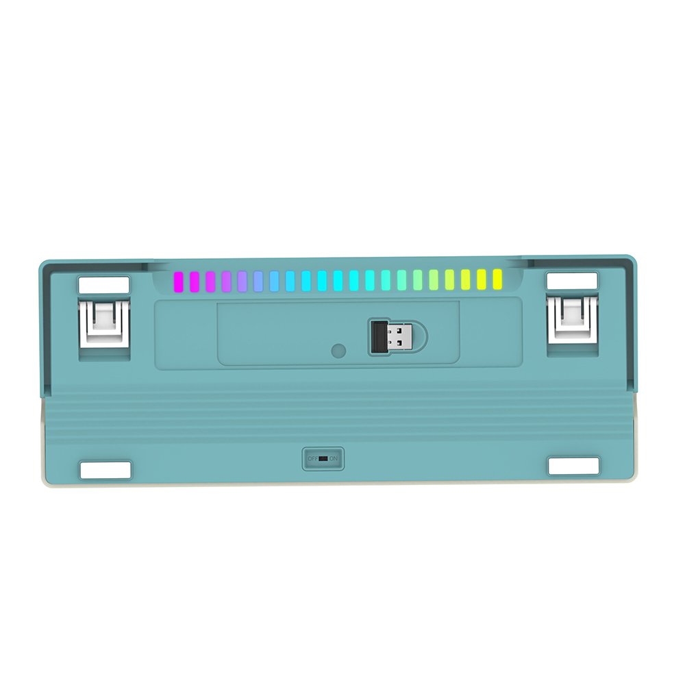 Keywin Customized 63-key Tri-modes RGB Mechanical Keyboard 2.4g+BT+Typc-C Anti-Ghosting Hot Swap Switches Mechanical Keyboard
