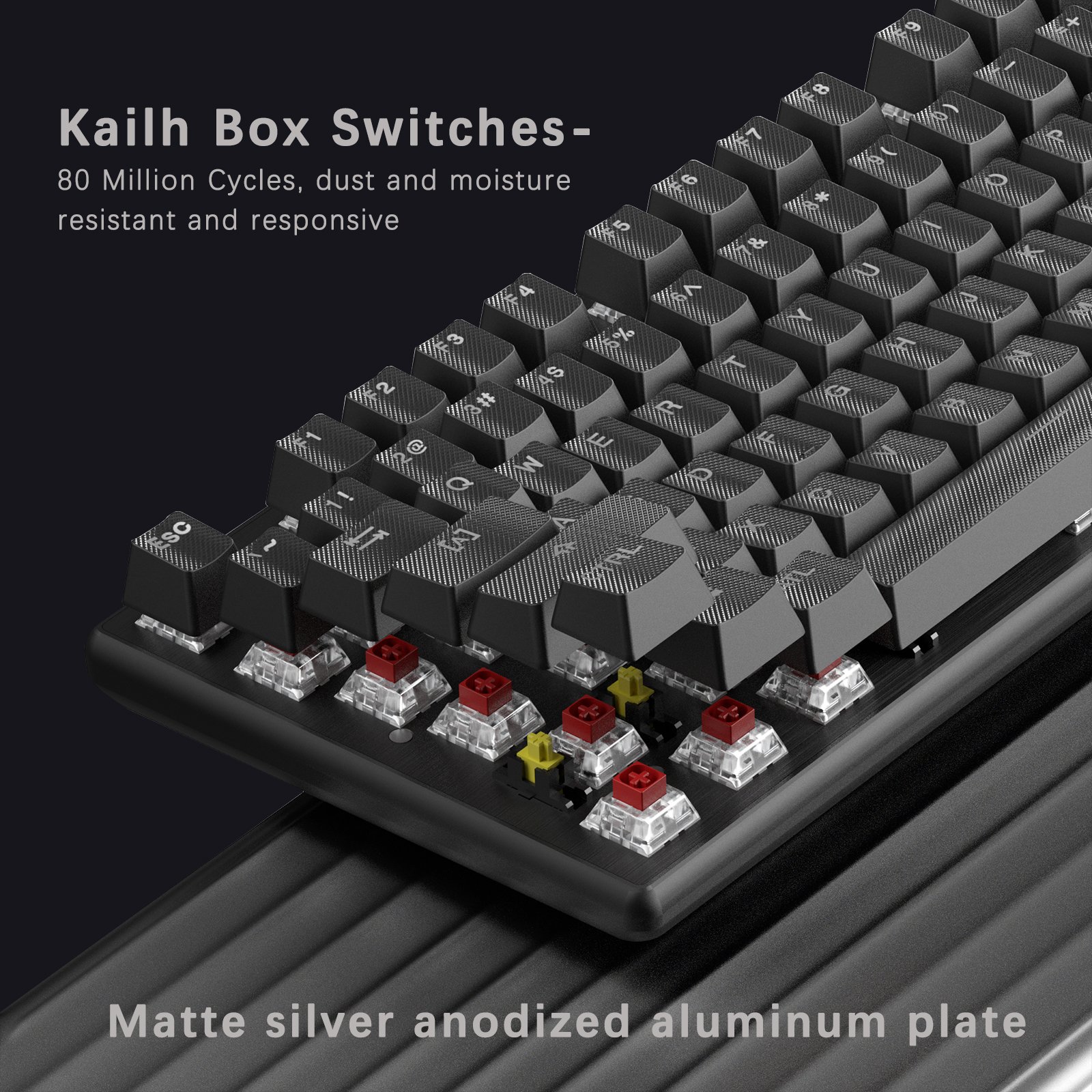 LoL104 Key ABS Keycap RGB Backlit Ergonomic USB Wired 2.4G Wireless Blue RED Switch Mechanical Gaming Keyboard For Desktop Game
