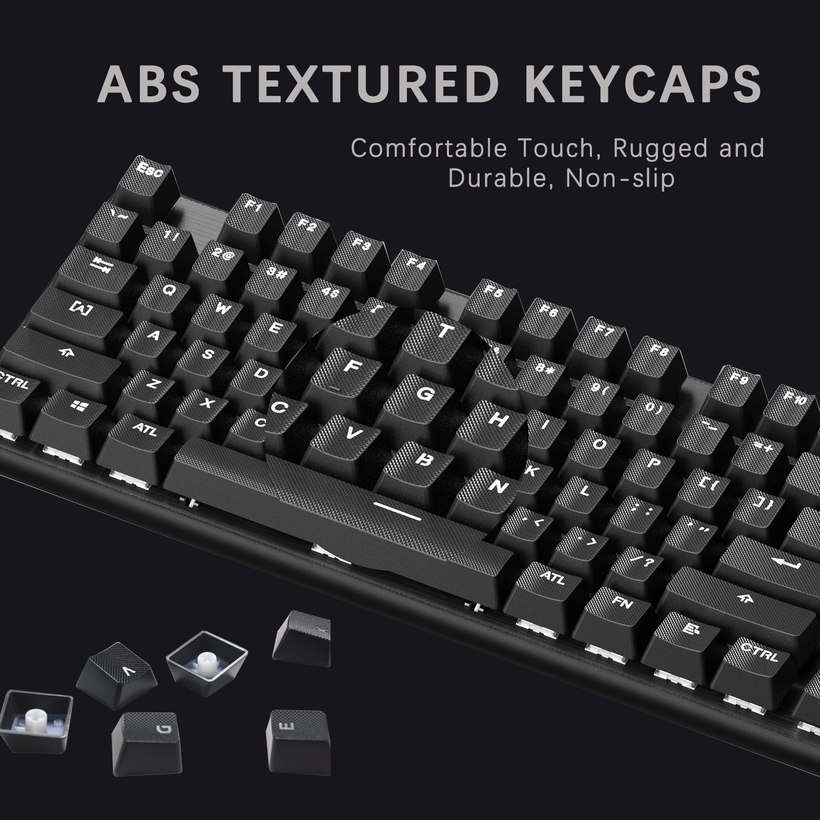 LoL104 Key ABS Keycap RGB Backlit Ergonomic USB Wired 2.4G Wireless Blue RED Switch Mechanical Gaming Keyboard For Desktop Game