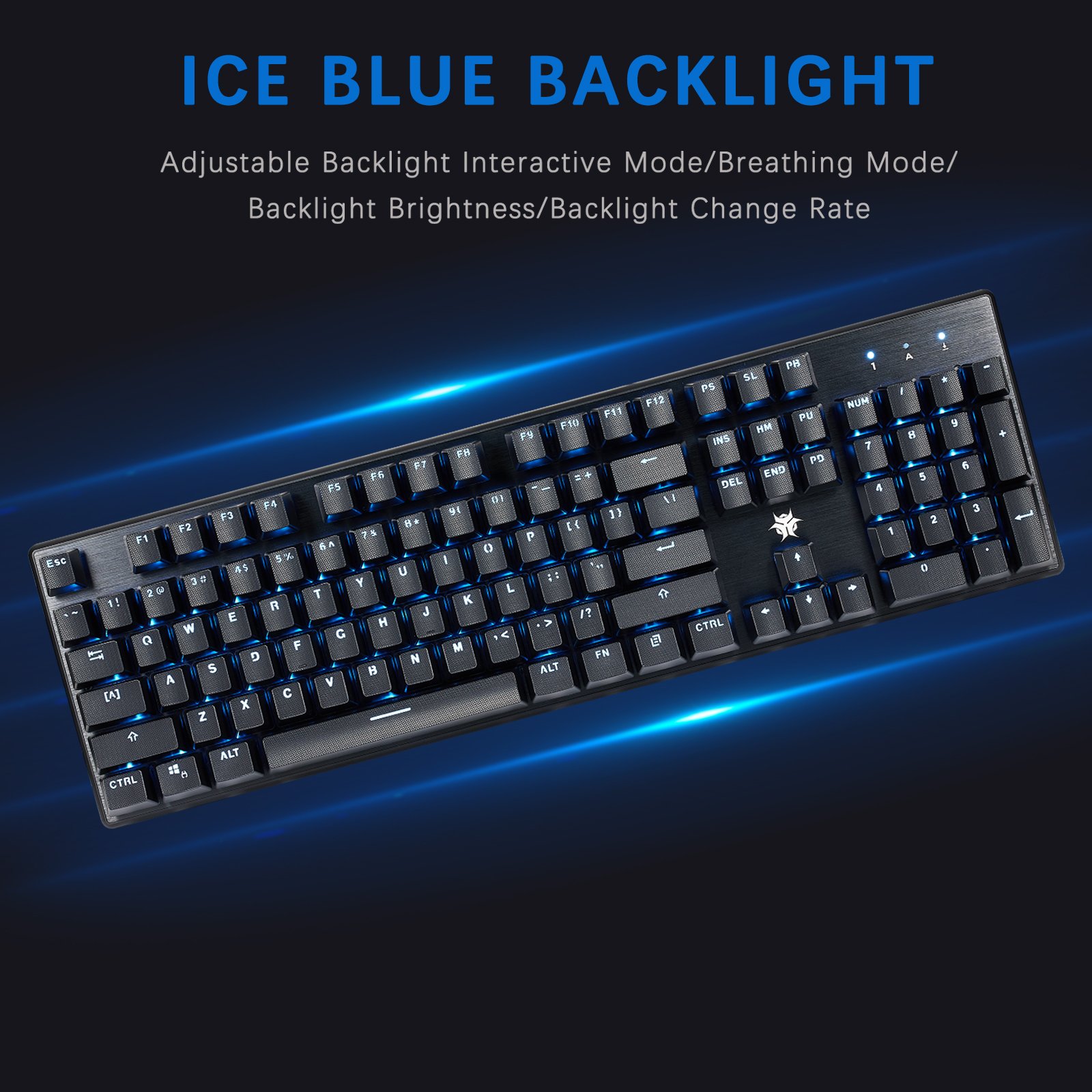 LoL104 Key ABS Keycap RGB Backlit Ergonomic USB Wired 2.4G Wireless Blue RED Switch Mechanical Gaming Keyboard For Desktop Game