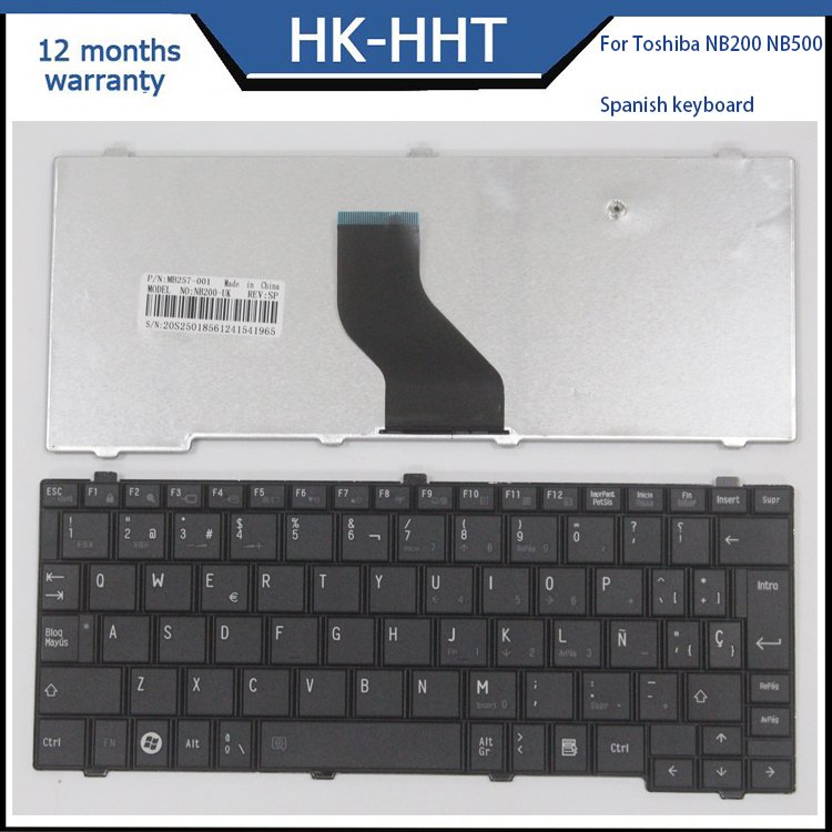 backlight Spanish layout keyboard hot sale for Toshiba NB500 NB505 NB200 universal external laptop keyboards