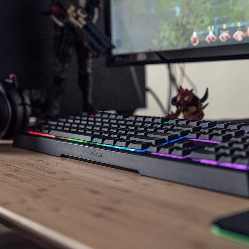 Razer Ornata V3 Gaming Mechanical Keyboard Low Profile Keys Mecha Membrane Switches Backlit Media Keys for Gaming PC