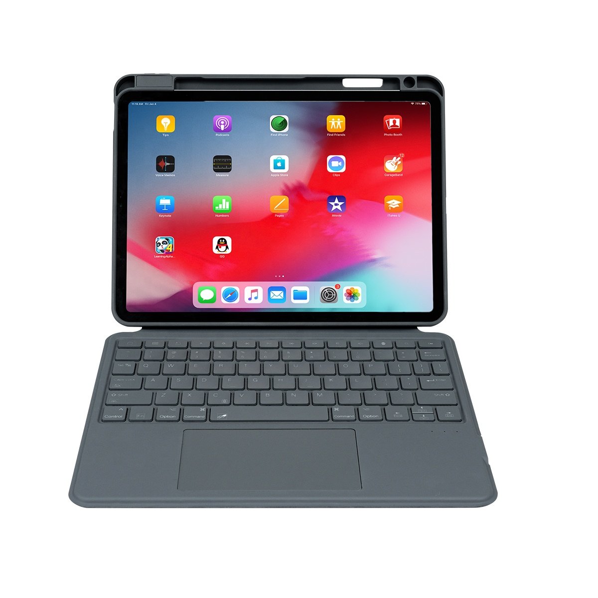 OEM/ODM Detachable Bluetooth Keyboard Case with Trackpad for 10.2'' and 10.5'' iPad Lithium Battery Support USB-C Port Kickstand