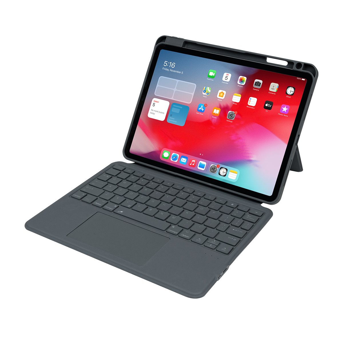 OEM/ODM Detachable Bluetooth Keyboard Case with Trackpad for 10.2'' and 10.5'' iPad Lithium Battery Support USB-C Port Kickstand