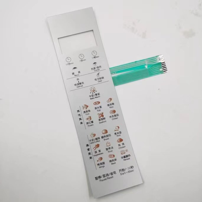 Factory custom microwave oven thin film switch membrane keypad switch