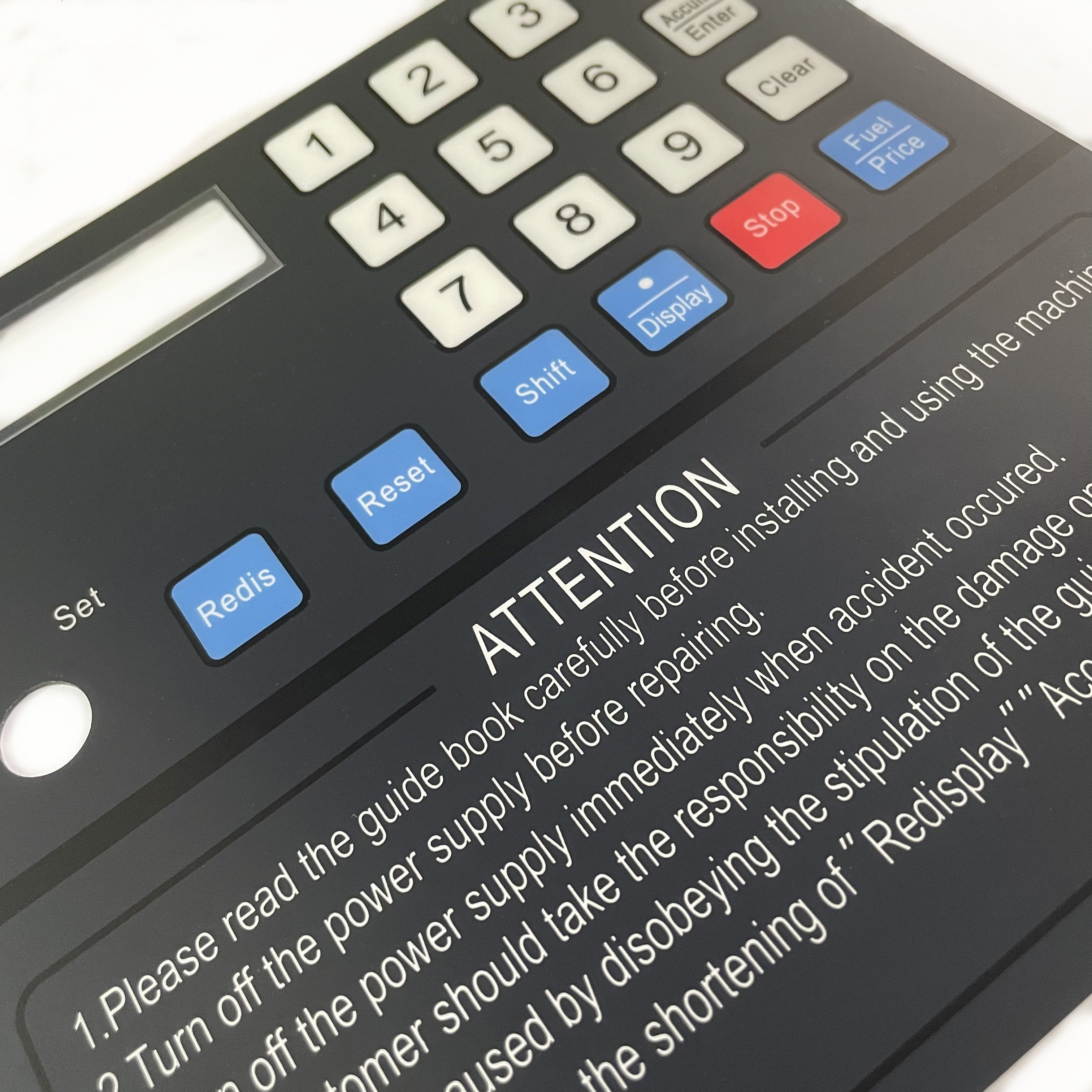 High quality fuel dispenser keypads