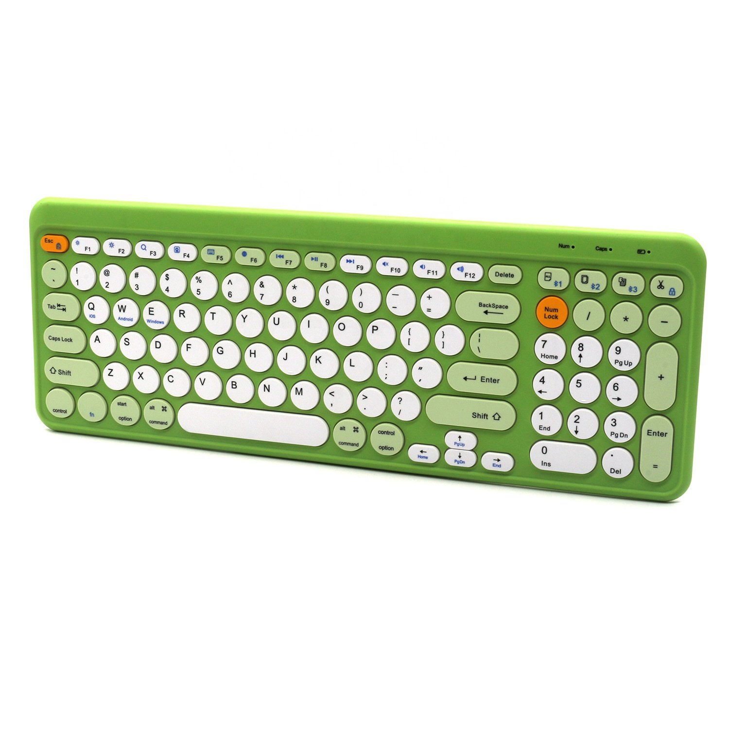 Office 2.4G Plug And Play Scissor Switch Silent Multi Device Bluetooths Ergonomic Rechargeable colored Wireless Keyboard