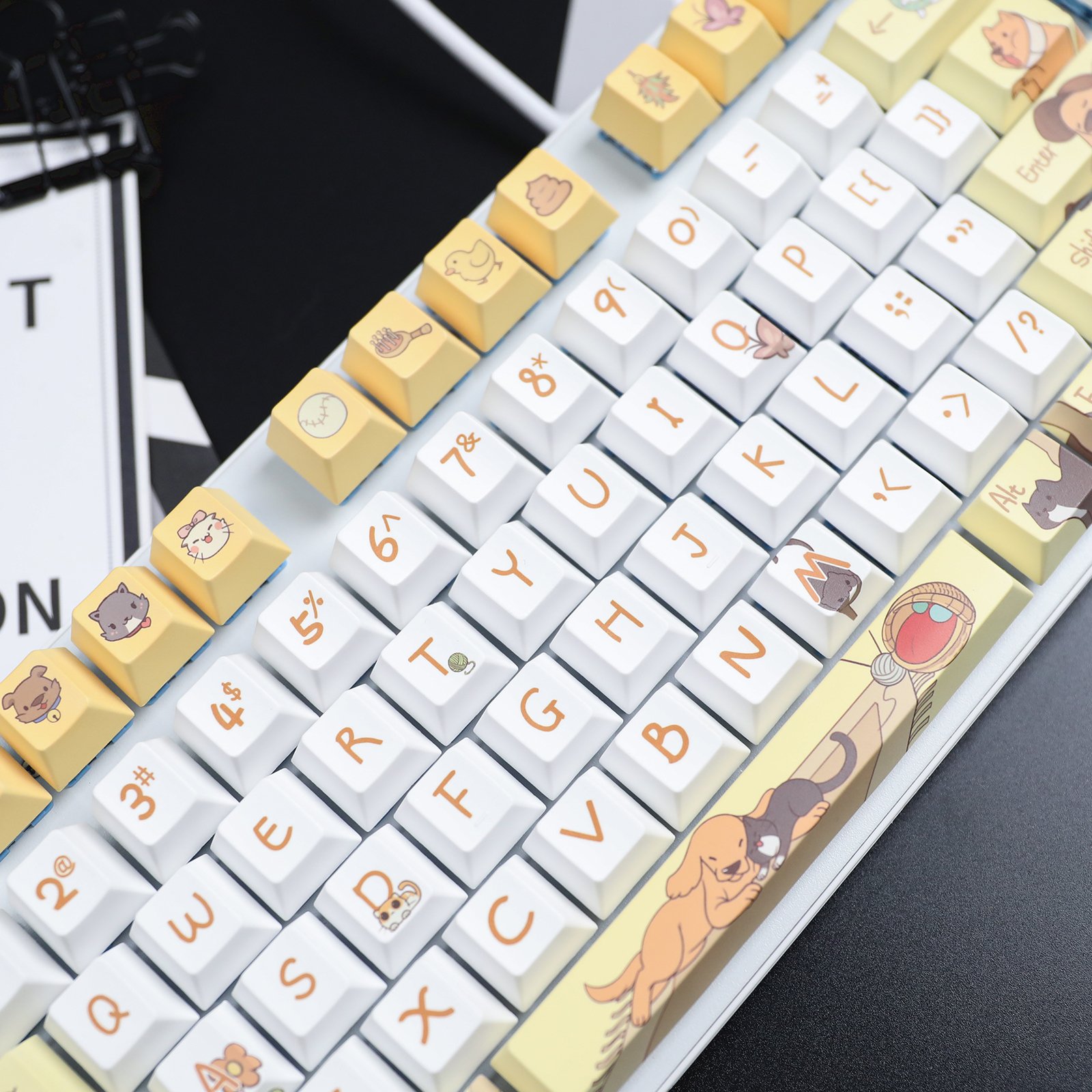 HZGAMER 104 Keys Keycaps Thermal Sublimation 5-surfaces Customized CHERRY OEM Profile PBT Keycaps for mechanical keyboard Switch